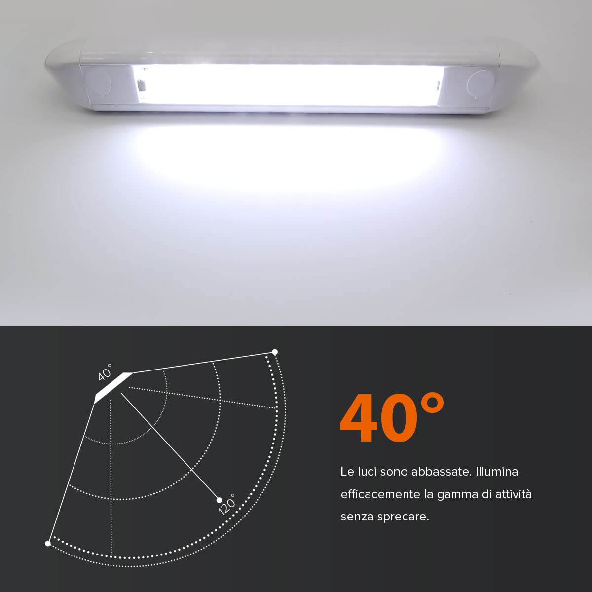 Dream Lighting Lampada da Parete LED Esterno 12V IP66 Alluminio Bianco