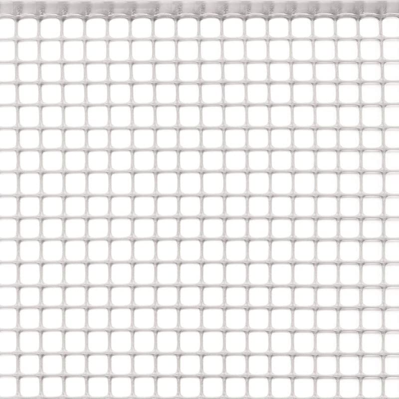Grillage Plastique Maille Carrée 10 mm, Filet de Protection Multi-Usages - Couleur et Longueur au Choix - h m 1x10 Blanc