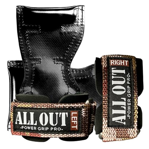 ALLOUT Power Grip Pro Wrist Straps (Camouflage (Brown), XL)
