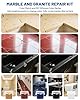 Marble and Granite Repair Kit (Color Match), 160g/5.64oz Quartz Countertop Repair Kit for Chips Holes Dents Defects Scratches Cracks, DIY Fix Reattaches Porcelain Tile Sink Stone Other Hard Surfaces