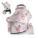 DSYJ Nursing Cover Baby Breastfeeding Scarf with Free Matching Pouch, Car Seat Covers, Boys and Girls Shower Gifts, Multifunctional Cover - Floral