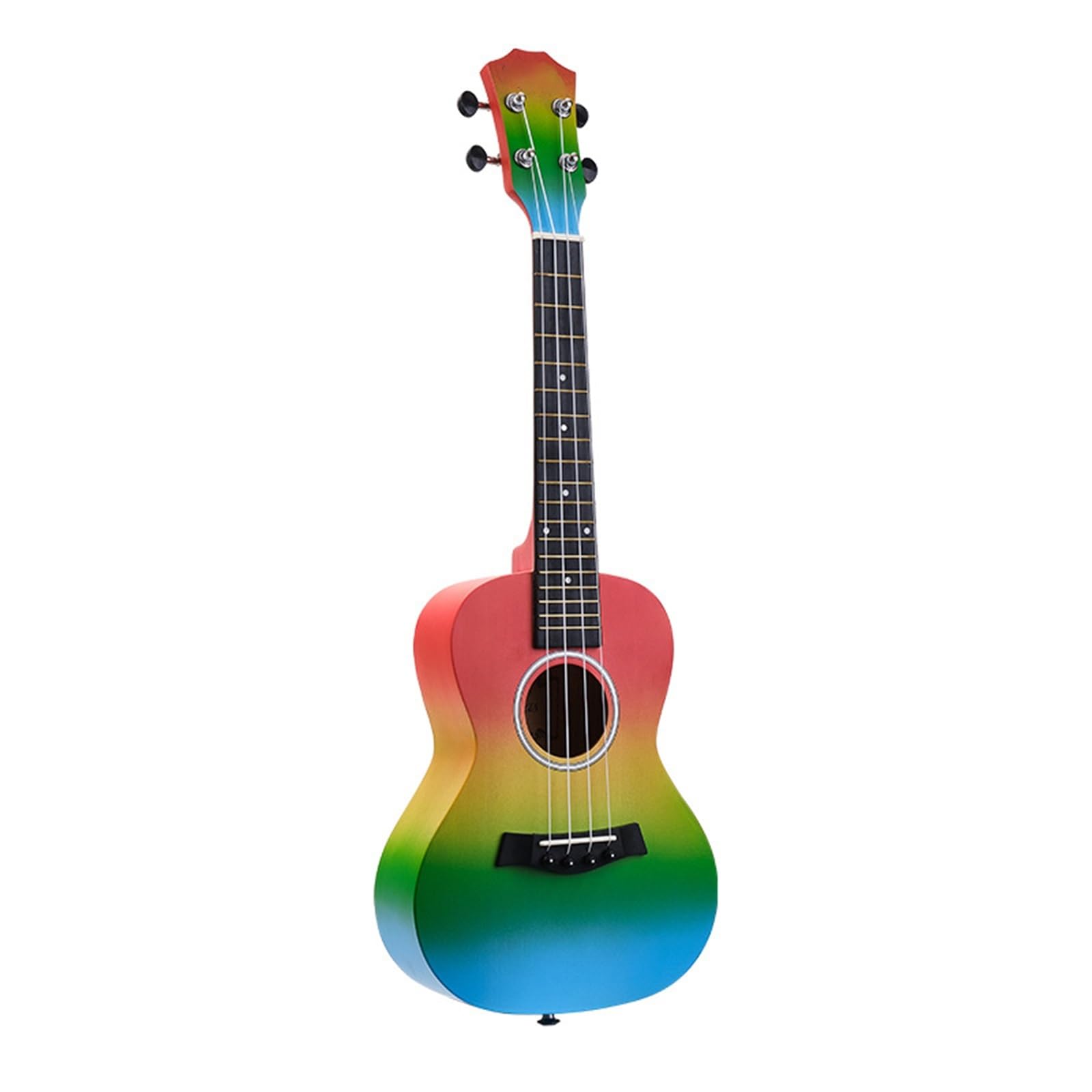 23-calowe Ukulele Hawajska Czterostrunowa Mała Gitara Drewniana Ukulele Set(Black)
