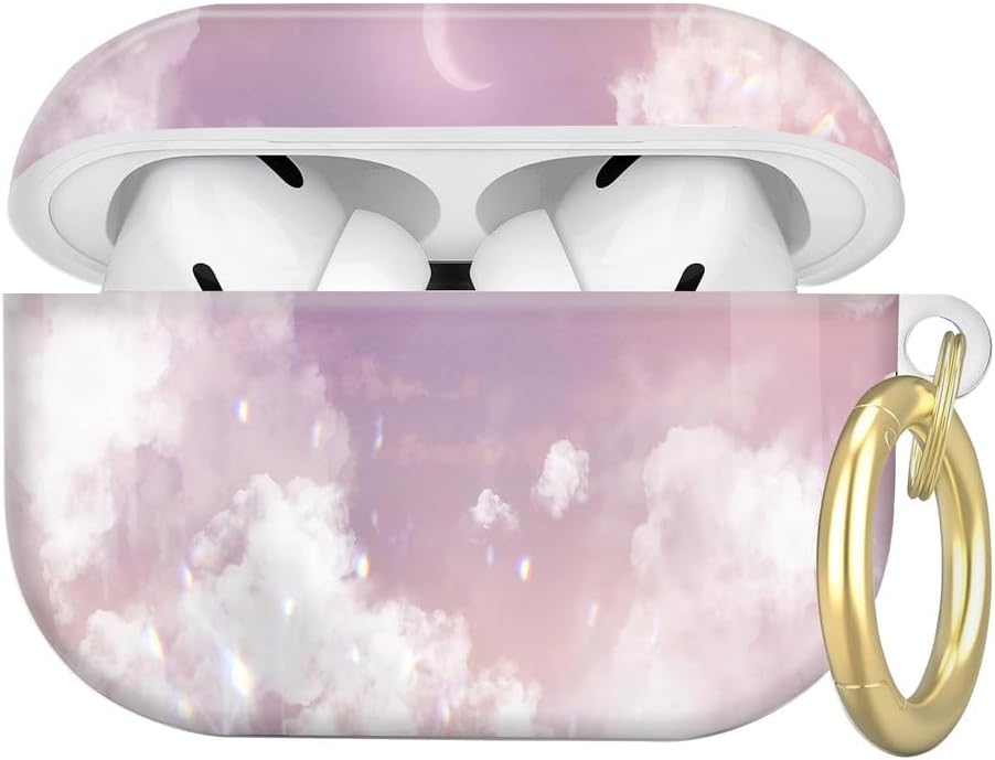 Miniatura 29 de Compatible con funda AirPod Pro de 2ª/1ª generación con llavero, funda protectora completa a prueba de golpes para auriculares inalámbricos Airpod