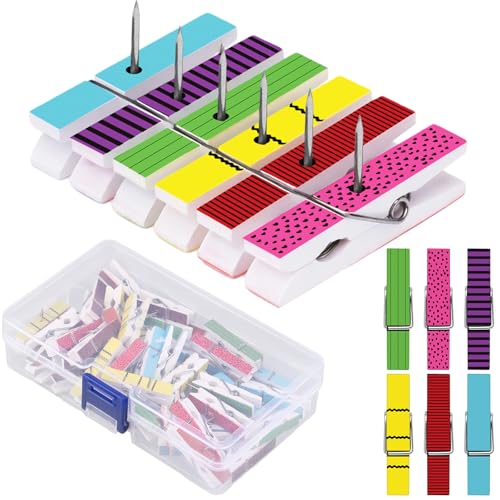 Gueevin 48 Pcs Cartoon Dog Push Pin Clips, Cute Animal Print Thumb Tacks with Clips, Decorative Dog Push Pins for Cork Board Home Classroom Office School