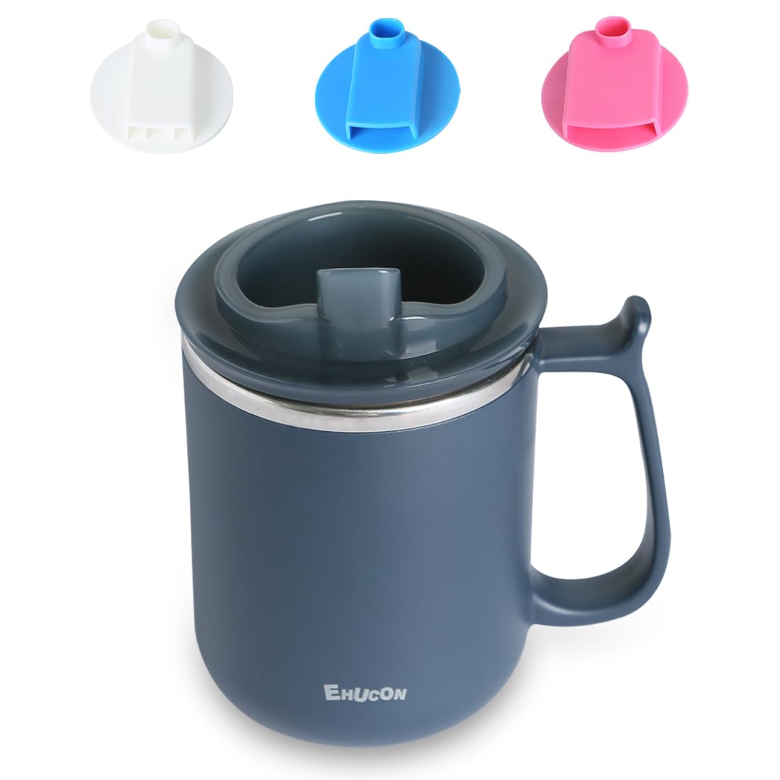 EHUCONGAITB Dysphagia Regulating Drinking Cups for Swallowing Difficulty - with 5cc, 10cc, & 15cc Sip Options - Liquids Only - Pack of 1 (Blue, Pack