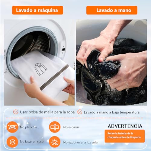 Chaleco calefactable hombre con batería 10000mAh y 3 niveles de temperatura ajustable 5