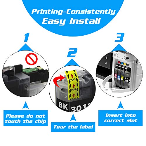 Intactech Compatible Ink Cartridges Replacement for Brother MFC-J491DW LC3013 XL Ink Cartridges 2 Black BK High Yield Work with MFC-J491DW MFC-J497DW MFC-J690DW MFC-J895DW Inkjet Printer