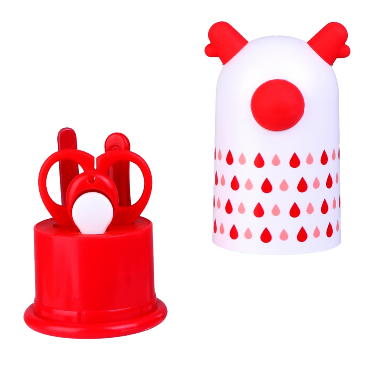 ERINGOGO Nail Clippers Nail Care Kit (Scissors File Tweezers Case) Pp Stainless Steel Safe for Tiny Fingers Ideal New Mom