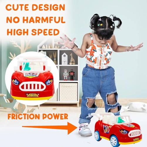 Image of ToyBharat Raja Car - Stylish Friction Travel Toy for Kids 1-6 Years, Safe, Durable & Multicolour