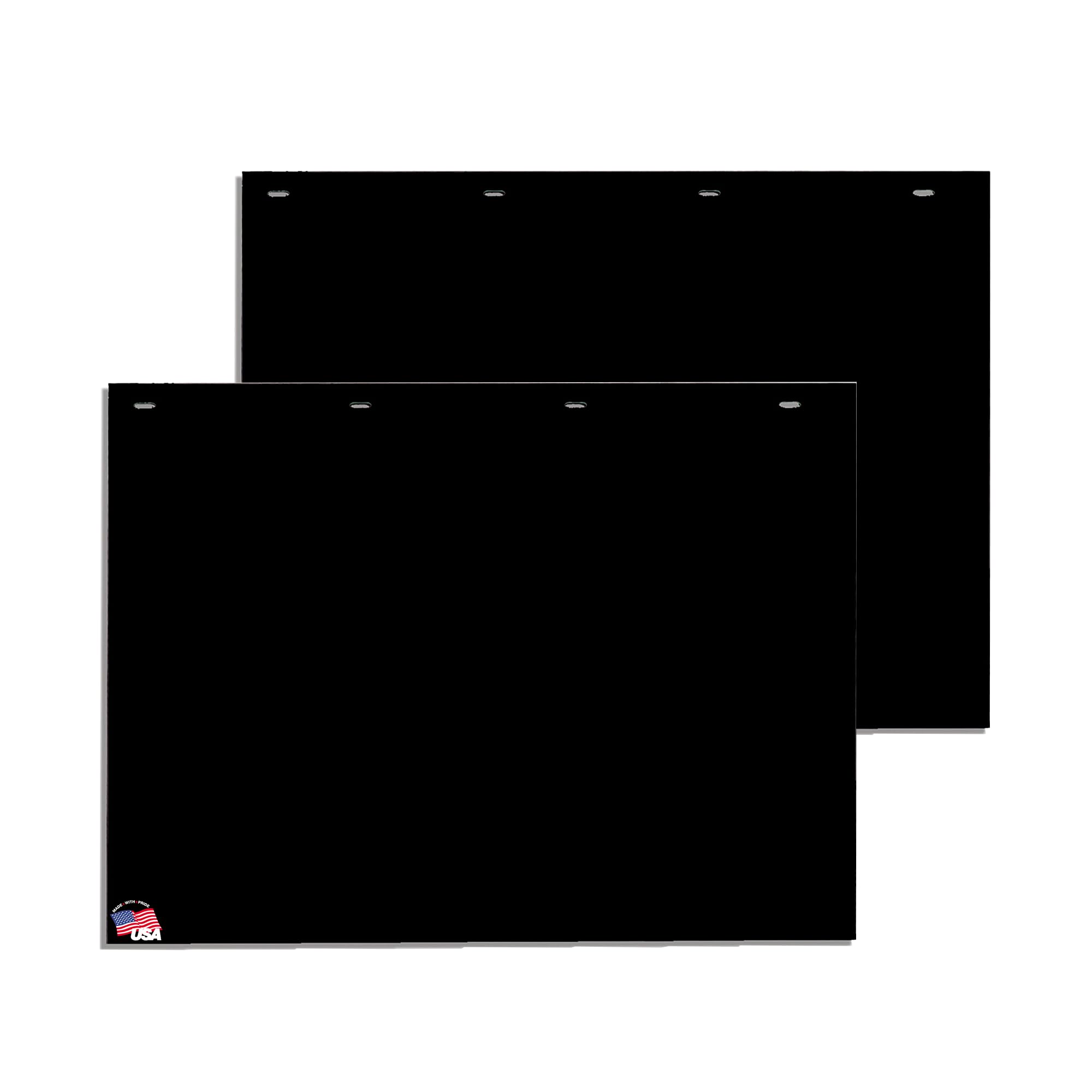 Buyers Products, RC18PPB, 2 Pack, Super Durable Black Polymer Mudflaps 24x18 Inch, Mud Flaps are NOT Rubber
