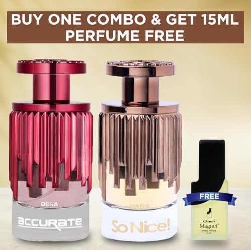 Image of Ossa Accurate & So Nice Eau De Parfum for Women, 2x100ML | Floral Fruity Notes | Long Lasting Premium Fragrance Perfume Combo | Ideal for Gifting (Pack of 2)