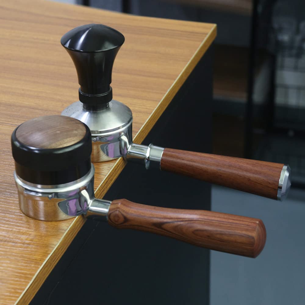 Portafiltro sin fondo de acero inoxidable de 58 mm con cesta de filtro de taza, apto para cafetera espresso Breville, dos orejas, tipo A