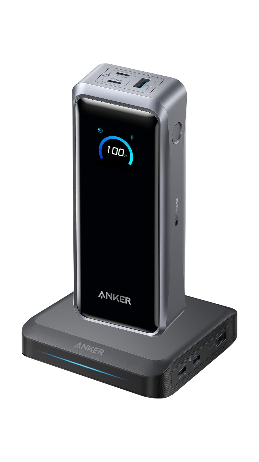 Anker Prime Powerbank (26250mAh, 3 Ports, 300W) & Anker Ladebasis