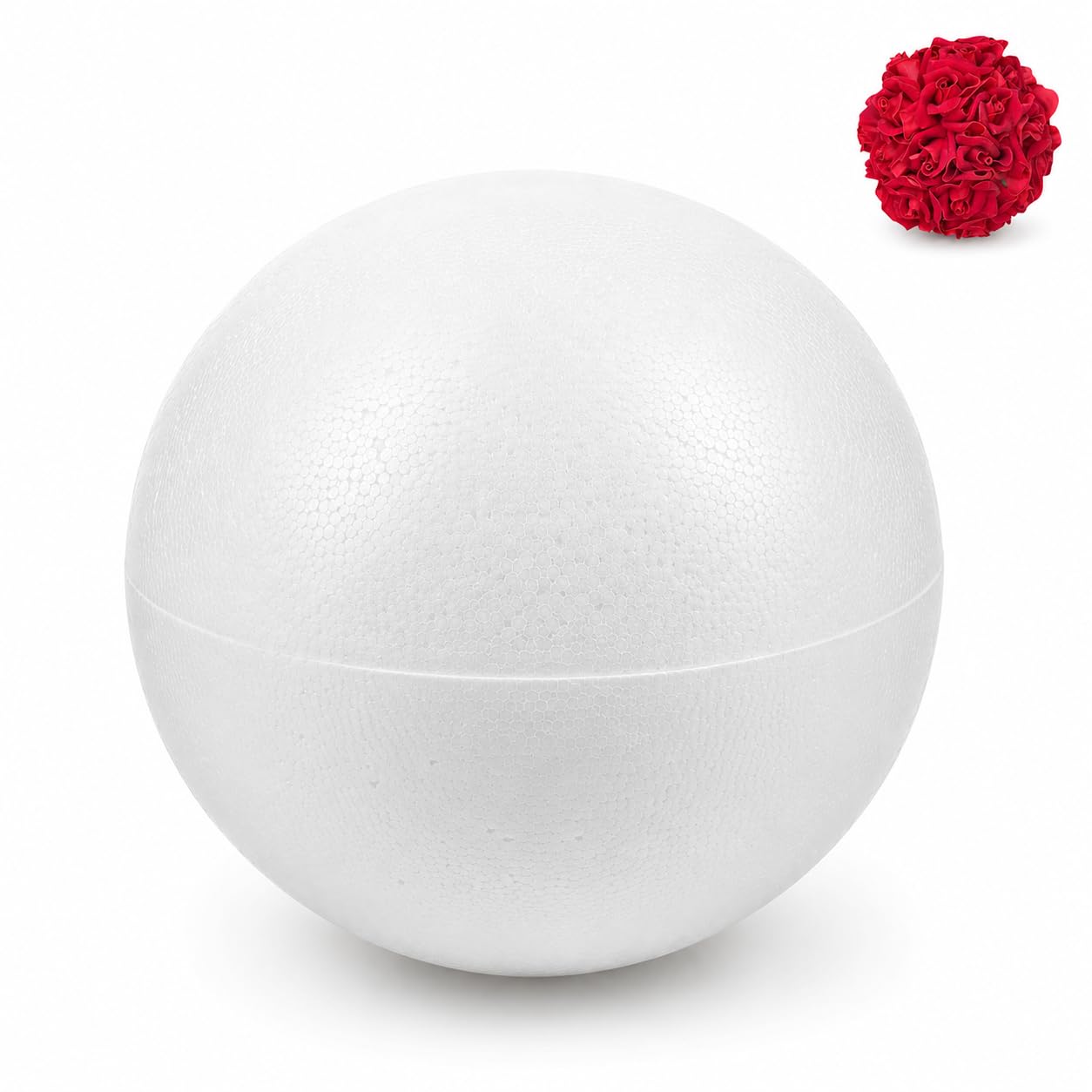 Tofficu 20cm Polystyrene Craft Ball for Painting and DIY Decorations