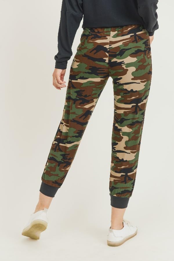 YELETE Women’s Camo Joggers, High Rise Joggers with Camouflage Print, Drawstring Waistband, Stretchy and Soft3