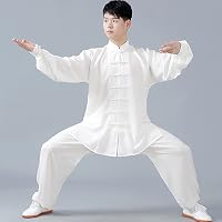 Daoba Unisex Kung Fu Ruha - Tai Chi Edzőruha Szett, Harcművészeti Öltözék, Wushu Gyakorló Felső és Nadrág, Tréningruha 3