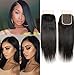 Produktbild Bundle Closure Straight Peruvian Hair Closure Lace Front Top Free Part Net Brasilianisch Human Haare Echthaar (20 Closure)