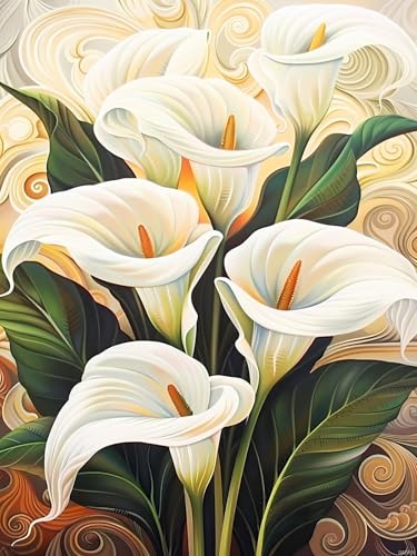 Kit peinture diamant 5D cadeau créatif lys calla adulte DIY