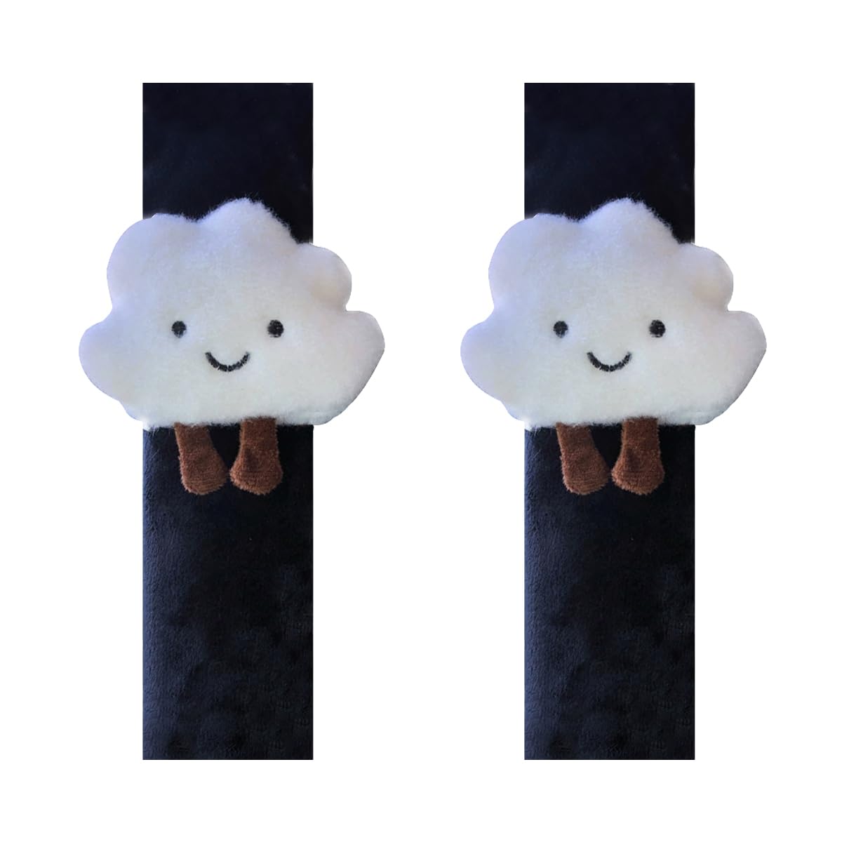 Fluffy Cloud Car Seat Belt Pads - Cute Seat Belt Covers for More Comfortable Driving - Safety Seatbelt Shoulder Strap Cushion Protect Shoulder and Neck - Backpack Shoulder Pad for Kids Adults (2PCS)