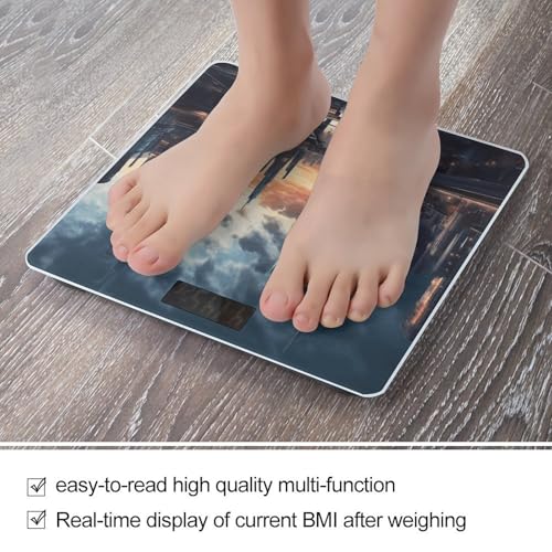 Báscula digital de baño precisa con vidrio templado 26x26 cm miniatura 5