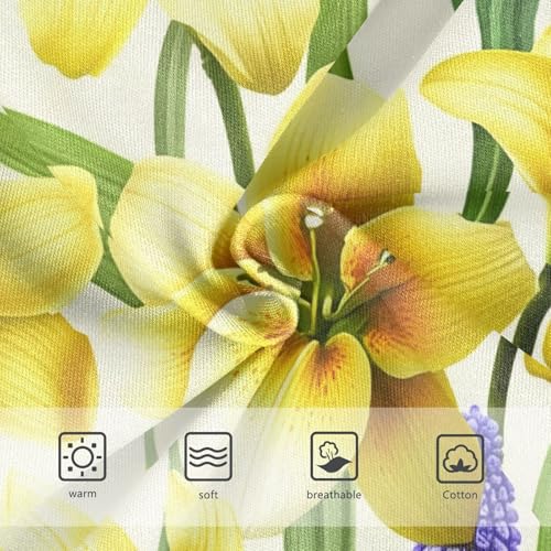 Fun Print Girls Underwear Toddlers 2t Cotton Panties for Girl Yellow Orchids Purple Flower Briefs Kids Undies3