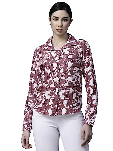 Image of OOMPH! Women's Cotton Regular Fit Floral Button Down Shirt