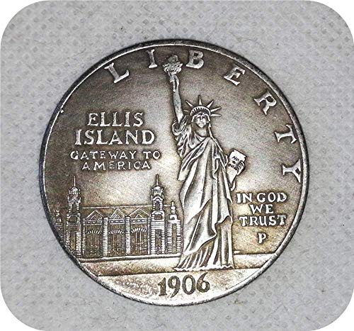 YunBest Best Morgan Silver Dollars-1906 Old Coin Collecting-Silver Dollar USA Old Original Pre Morgan Dollar - Monedas de Cobre chapadas en Plata BestShop