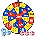 E-More Kinder Klett Dartscheibe für drinnen und draußen zum Aufhängen inkl mit 6 bunten Bällen, Dart Wurf Spiel Scheibe für Groß und Klein Jungen Mädchen, 71cm/28inches