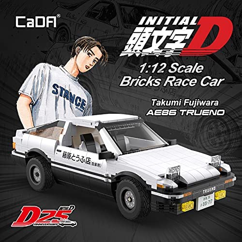 XUOO CADA C61024W Initial D Toyota AE86 Sportwagen Bausteine,1324/PCS CADA Klemmbausteine Ferngesteuert Technik Auto… – Bild 2