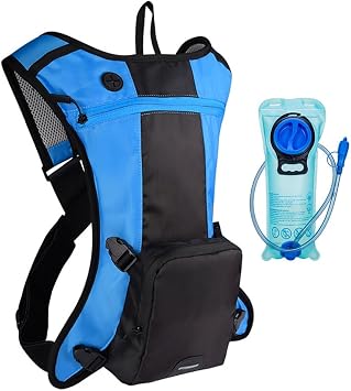 Hydration Pack For Runners,marathon Running Vest,Hiking Backpack With 2L Water Pocket, Black, Water-resistant Nylon Fabric, Suitable For Outdoor ActivitiesBlue