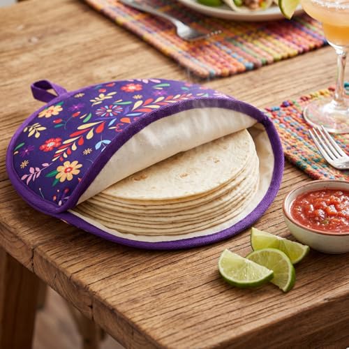 Lyellfe 3 Pack Tortilla Warmer Pouch, 12 Inch Insulated Cloth Taco Warmer Holder for Corn Flour Tortillas, Taco Tuesday Night, Halloween Party, Microwave Oven Freezer Safe by Lyellfe - Image 5