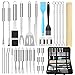 AISITIN Kit Barbecue 37 Pièces Ustensiles Barbecue Portables en Acier Inoxydable pour Camping Barbecue Cadeau Homme