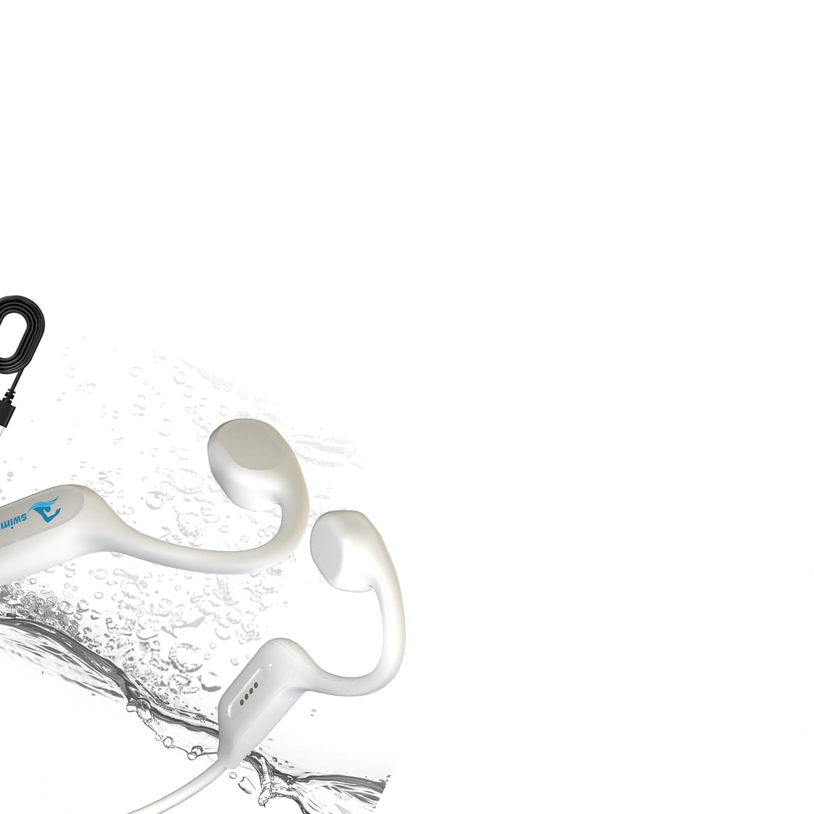 Photo 1 of Tevese Bone Conduction Headphones, Waterproof Bluetooth?Mist Off White?