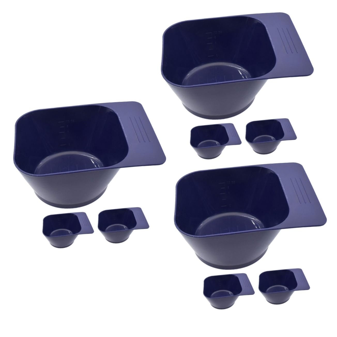Baluue 9pièces Bols De Mélange Pour Capillaire Bols De Coloration Stables Pour Salon De Coiffure Accessoires Pratiques Profond