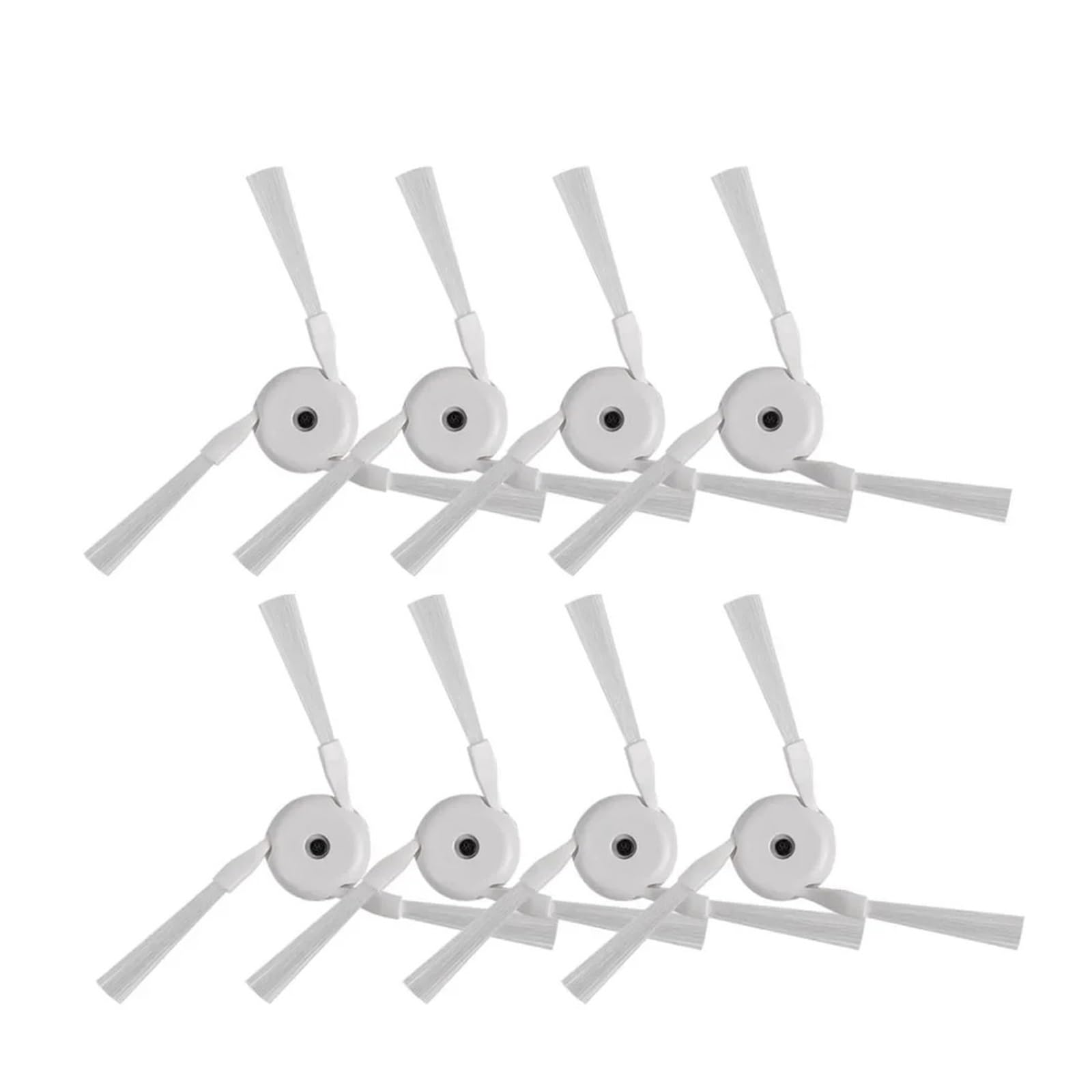 Qlmxjvzhkcn 8Pcs White Side Brush，Compatible For Dreame，X40 Ultra/X40 Pro/X50/X50 Ultra/S40 Enhanced/X40 Pro Ultra/L40 Ultra/X30 Pro Ultra Robot Vacuum Cleaner(8Pcs White)