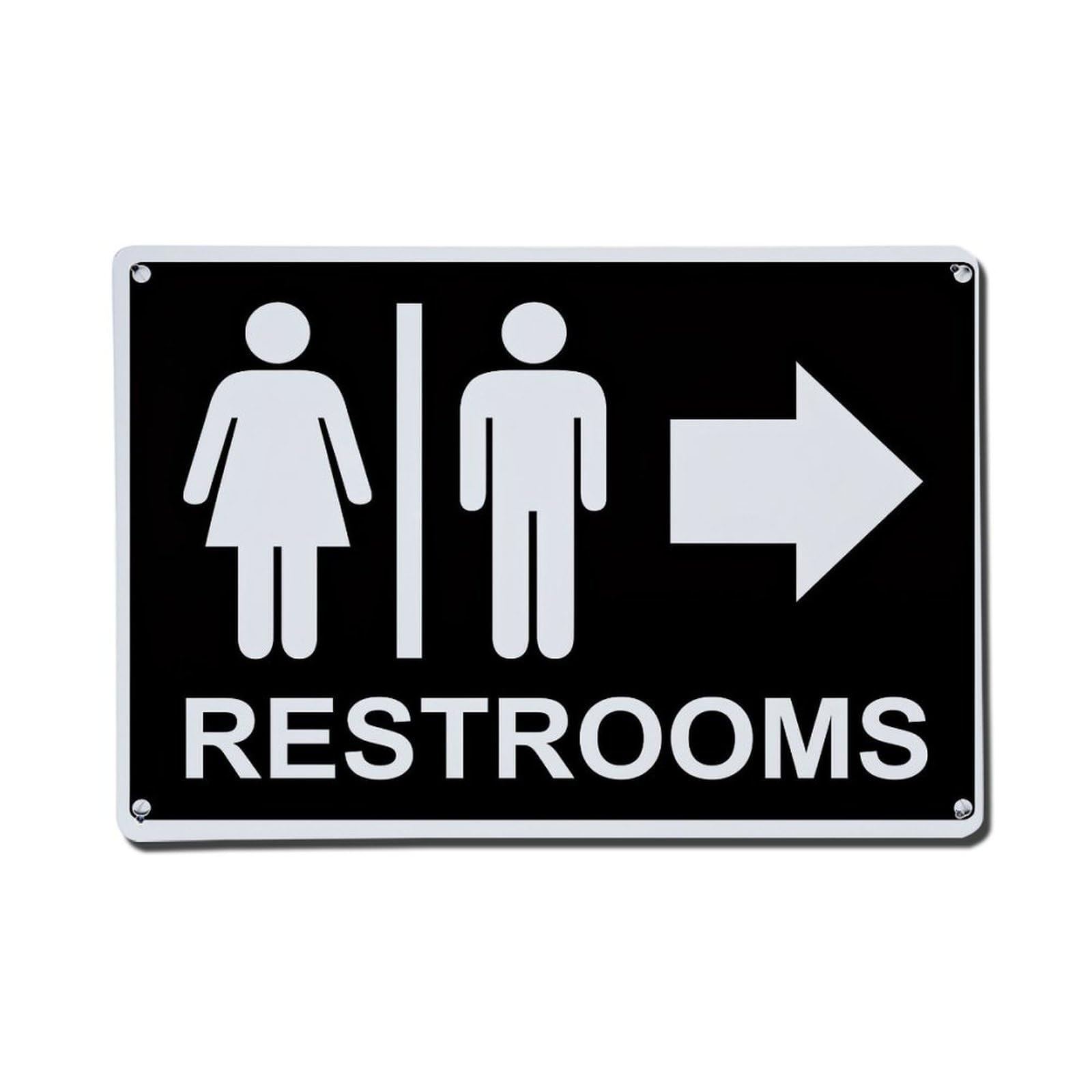 Nestemfo Vintage Restrooms Sign With Arrow Tin Sign Metal Sign, Living Room,Bar, Home, Bedroom Wall Decor,Retro Metal Poster 8X12 Inches