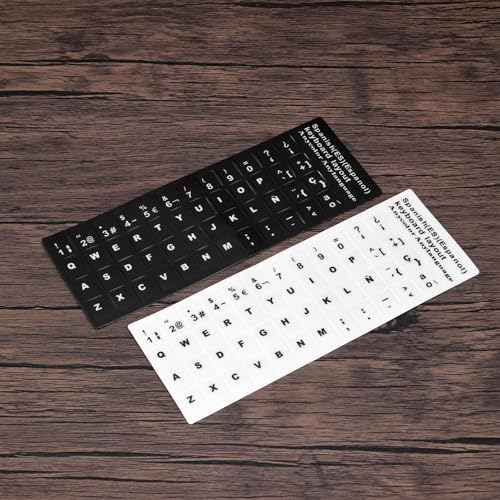 6 piezas pegatinas de teclado español mate 18x6.5 cm miniatura 5