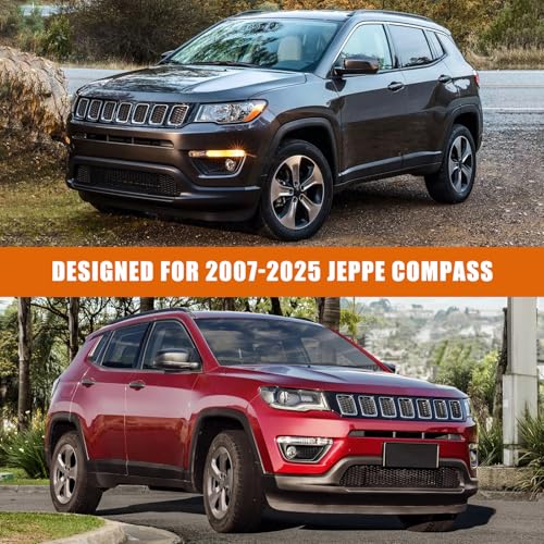 Image of Waterproof Car Covers Replace for 2007-2025 Jeep Compass, 6 Layers Silver All Weather Custom-fit Car Cover with Zipper Door & Windproof Bands for Snow Rain Dust Hail Protection