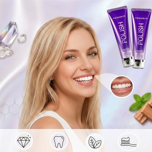 Image of Whitening Toothpaste with Niacinamide, Teeth Cleaning Toothpaste for Fresh Breath and Plaque Removal, Helps Brighten Teeth and Remove Surface Stains for Adult Oral Care, 2 PCS