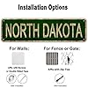 LINStore North Dakota Sign, America State Name Vintage Metal Tin Sign, Wall Decor for Office/Home/Classroom - Best Decor Gift Ideas for Women Men Friends 4x16 Inches #3