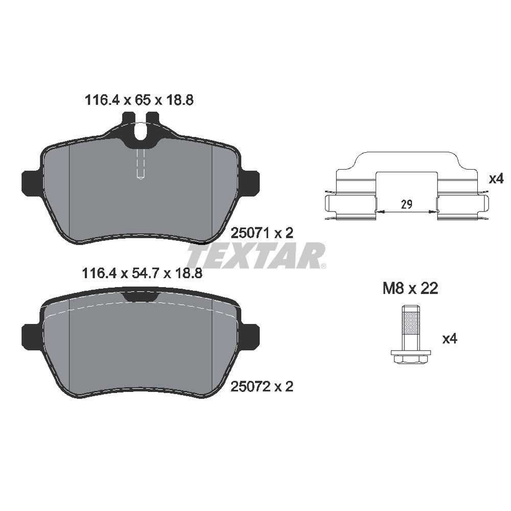 Amazon.com: Textar 2507103 Disc Brake Pad : Automotive