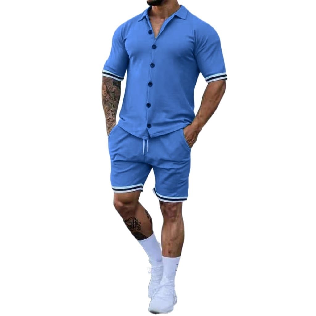 マルボンメンズ 半袖シャツ ショートパンツ 2点セット malbon グリーン マルボンメンズ 半袖シャツ ショートパンツ 上下2点セット