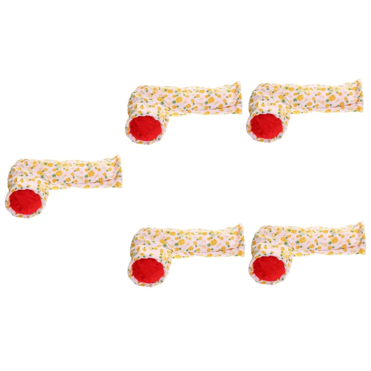 BESPORTBLE 5pezzi Tunnel Per Criceti e Piccoli Animali Giocattolo Per Nascondiglio Casa Per Conigli e Roditori Design Unico e Confortevole Adatto Gabbie e Ambienti Domestici Ananas