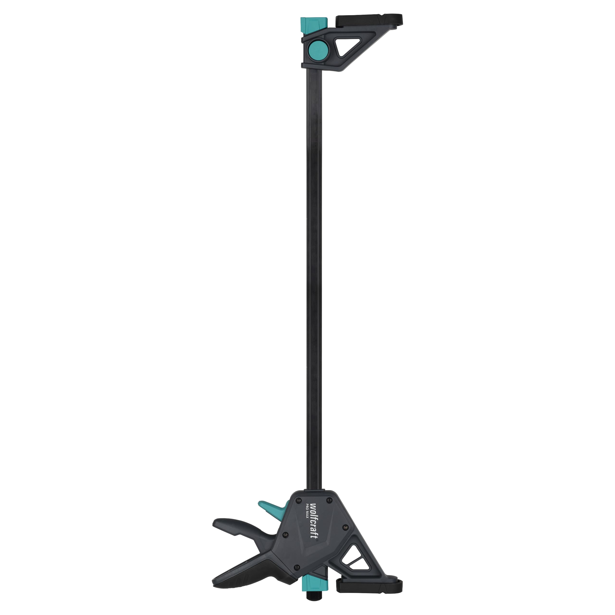 wolfcraft Einhandzwinge PRO MAX - 300 mm Spannweite - kontrolliertes Spannen und Öffnen mit einer Hand - 3071000