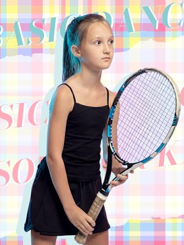 Image of SATINIOR Girls Camisoles Undershirts, Girls Dance Tank Top Sleeveless Spaghetti Strap Tank Top for Dancewear, Toddler