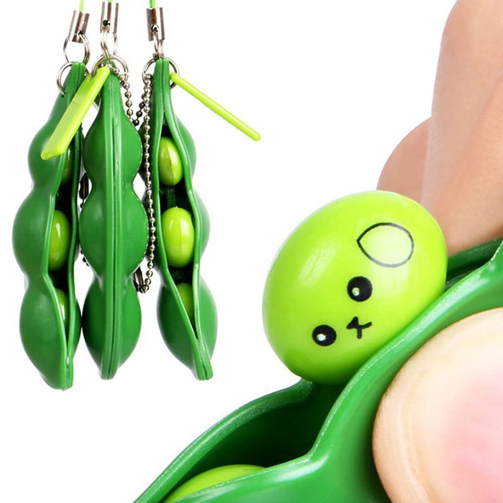 TOZBLEU 10 Piezas Squeeze Edamame Cacahuete Bean Anhänger Schlüsselanhänger Divertidos Gadgets,llavero antiestres, Para Reducir la Ansiedad y el Estrés TOZBLEU 10 Piezas Squeeze Edamame Cacahuete Bean Anhänger Schlüsselanhänger Divertidos Gadgets,llavero antiestres, Para Reducir la Ansiedad y el Estrés