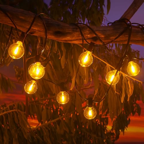 M mimotec – Ghirlanda da esterno con cavo elettrico da 7,5 m, 15 lampadine, luce calda 2700 K, impermeabile IP44, decorazione per terrazza, ingresso, patio e giardino