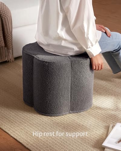 Blissful-Diary-Flower-Pouf-Ottoman-Charm-Floor-Pouf-for-Home-Decor-Full-Foam-Filling-Foot-Rest-for-Couch-Comfy-Floral-Pouf-for-Living-Room-Bedroom-Kids-Room-Dark-Grey Blissful Diary Flower Pouf Ottoman Charm Floor Pouf for Home Decor Full Foam Filling Foot Rest for Couch Comfy Floral Pouf for Living Room Bedroom Kids Room Dark Grey