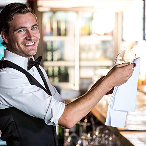 Arkwright Qwick Wick Bar Mop Towels - (Pack Of 12) 100% Cotton Quick Dry Dishcloths, Super Absorbent Multipurpose Cleaning Rags For Restaurants, Kitchen, Bathroom, Hotel, 16 X 19 In, Green Stripe #TOP4