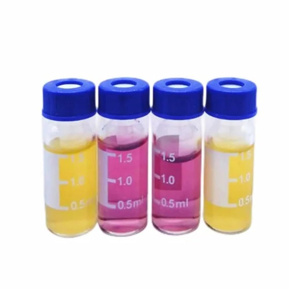 100 stücke Fläschchen 1,5 ml Mit 9mm Blau Offenen Kappe Probe Flasche for Experiment